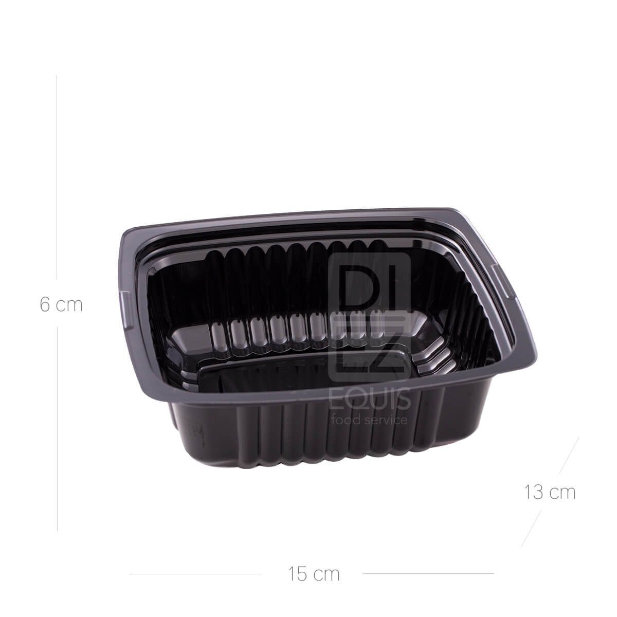 10X Base Rectangular Negro 500 Gr Pet x 50 Unid Paquete