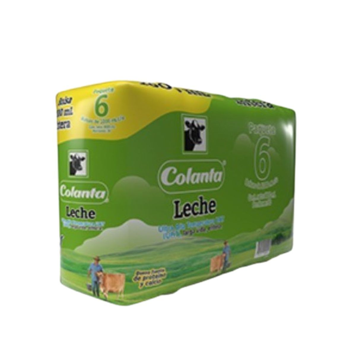 10X Leche UHT Entera Colanta x 1000 Ml Bolsa Sixpack