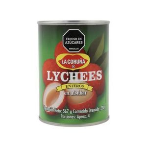 Lychees Enteros En Almibar La Coruña x 567 G Lata - Unidad
