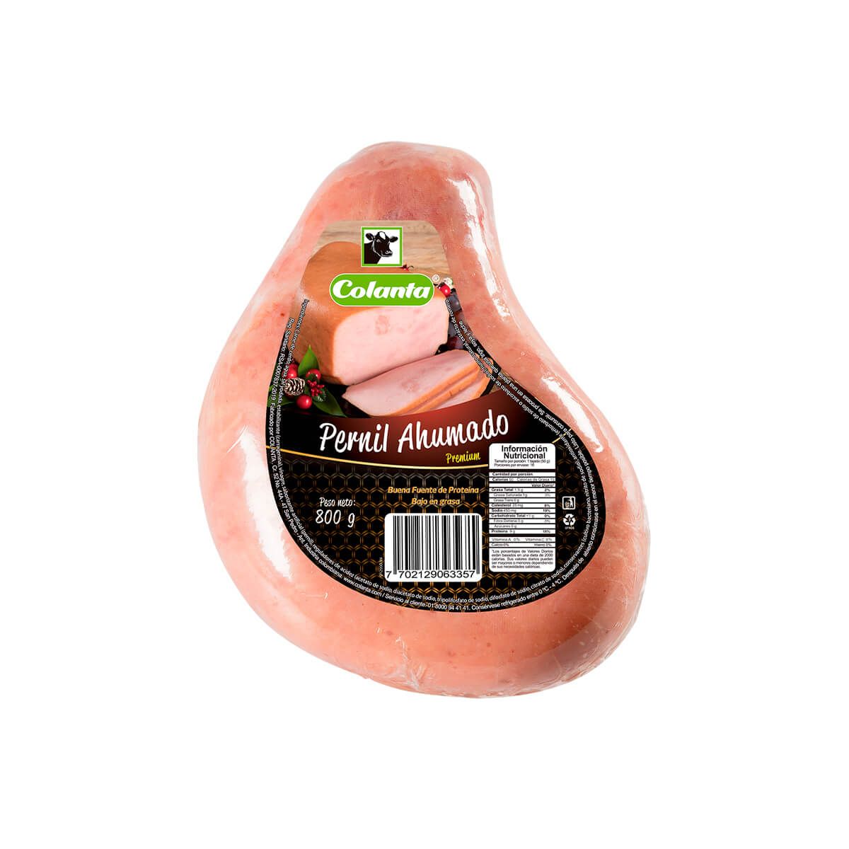 10X Pernil De Cerdo Ahumado Colanta x 800 Gr Bloque