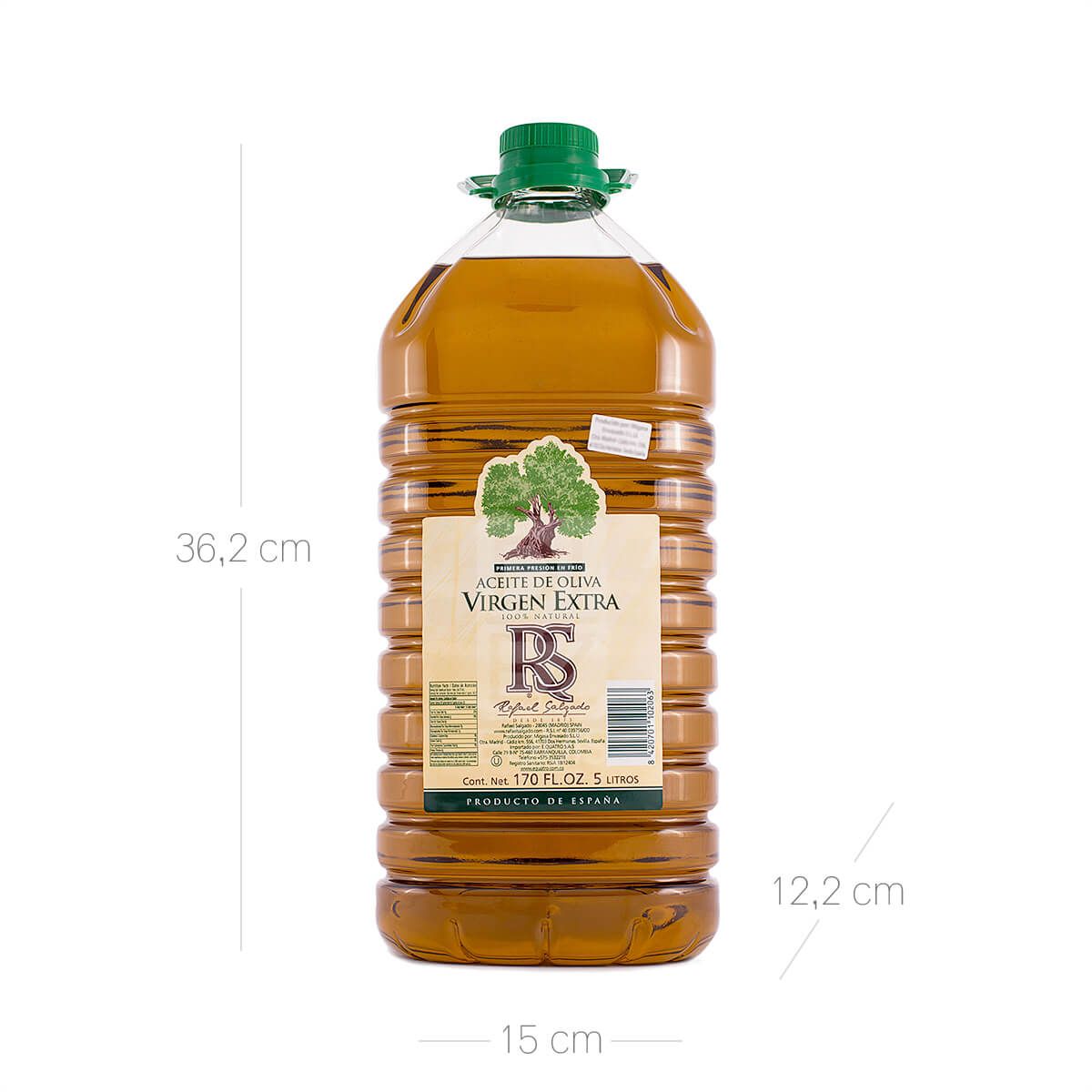 10X Aceite de Oliva Extra Virgen Español Rafael Salgado x 5000 Ml Pet