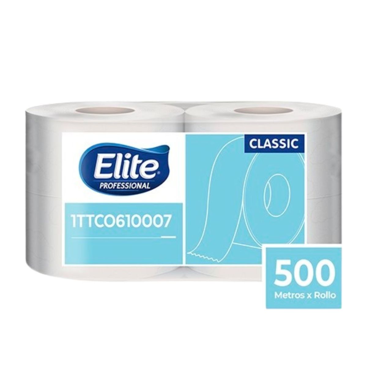 10X Papel Higiénico Jumbo HS Blanco Elite 610007 x 500 Mt x 4