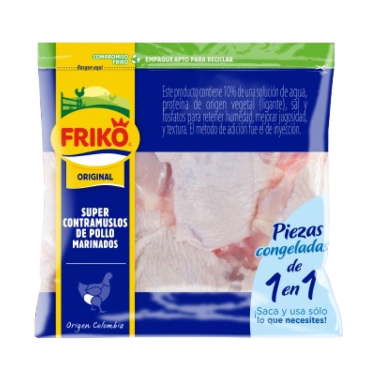 10X Super Contramuslo Friko +/- 1,45 Kg Bolsa