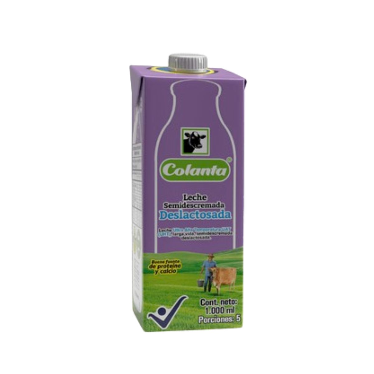 10X Leche UHT Deslactosada Semidescremada Colanta x 1000 Ml Tetrapack