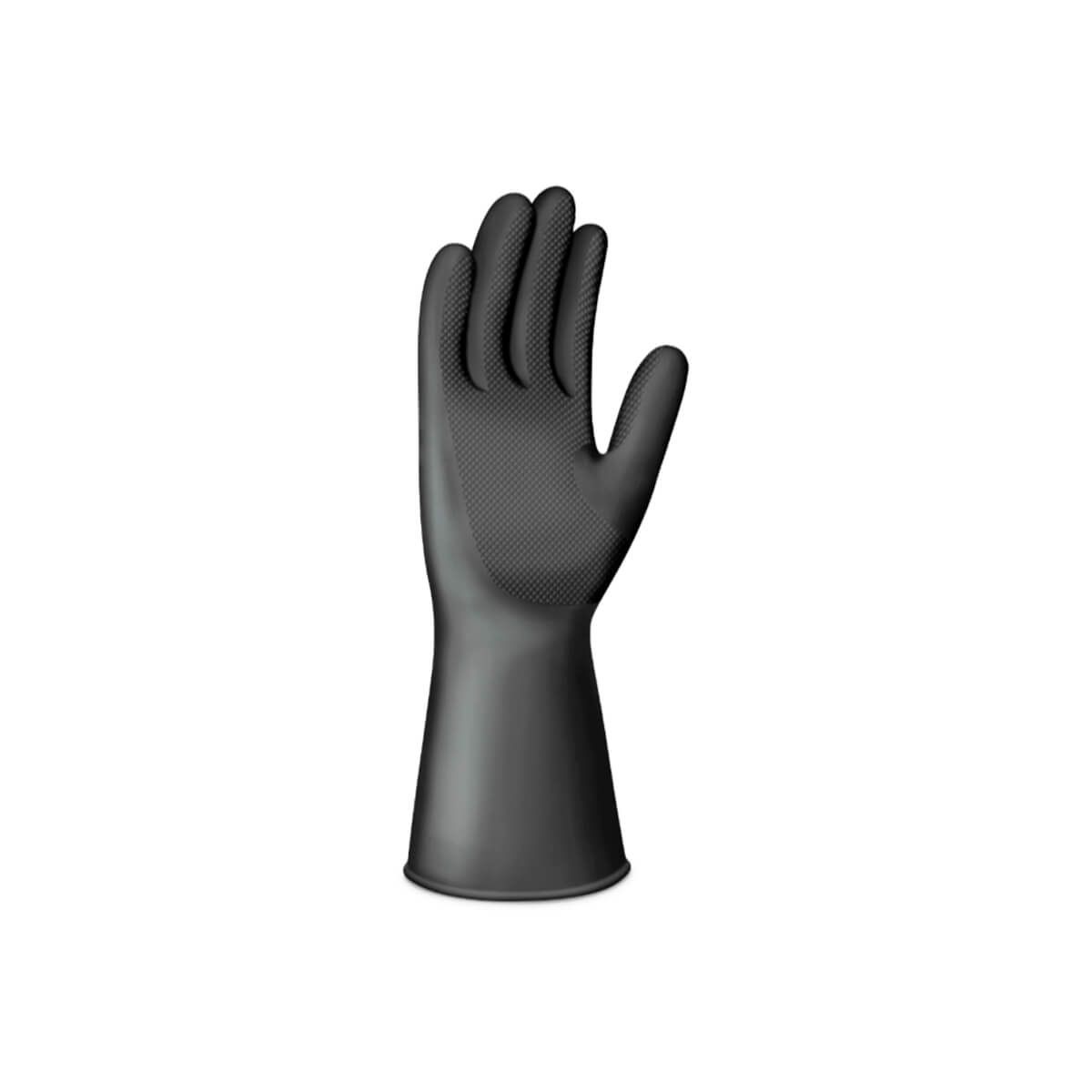 10X Guante Industrial Negro Duramax Calibre 35 Talla 10 Par