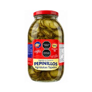 Pepinillos Agridulce En Rodajas Alfa x 1000 Gr - Unidad