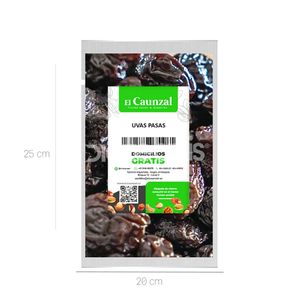 Uvas Pasas Deshidratadas El Caunzal x 500 Gr Bolsa - Bolsa