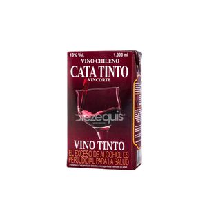 Vino Tinto Chileno Cata x 1000 ML Tetrapack - Unidad