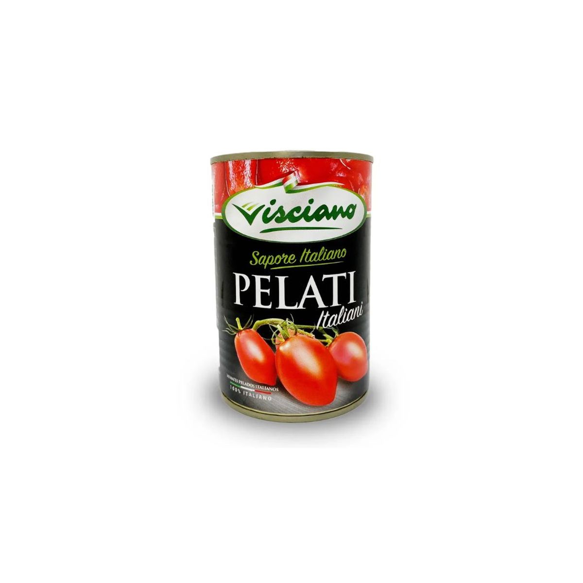 10X Tomate Entero Pelado Visciano x 400 Gr Lata