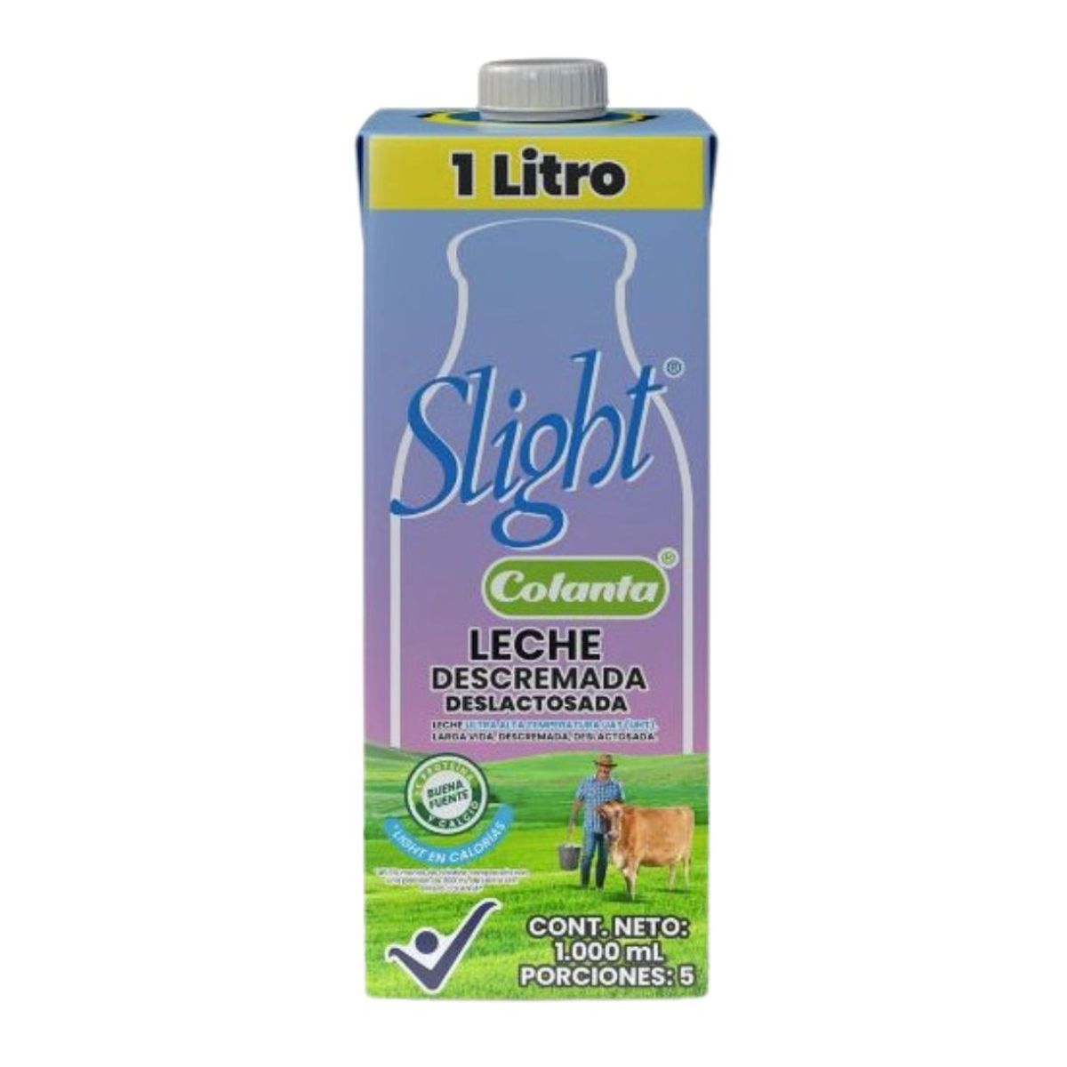 10X Leche UHT Deslactosada Descremada Edge Colanta x 1000 Ml Tetrapack