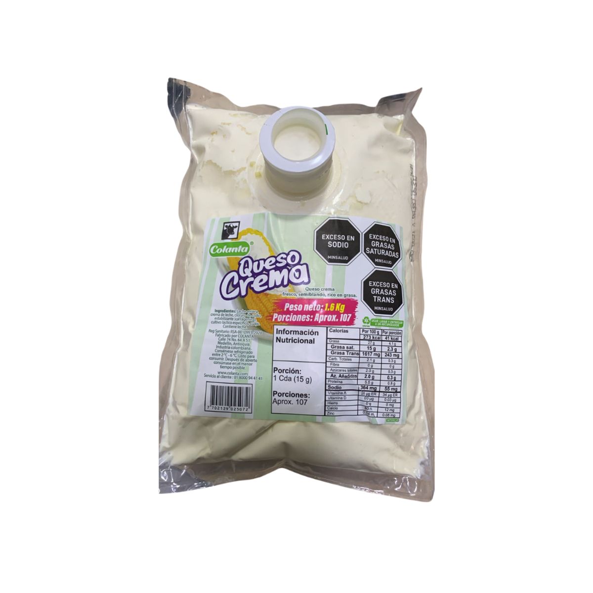 10X Queso Crema Colanta x 1600 Gr