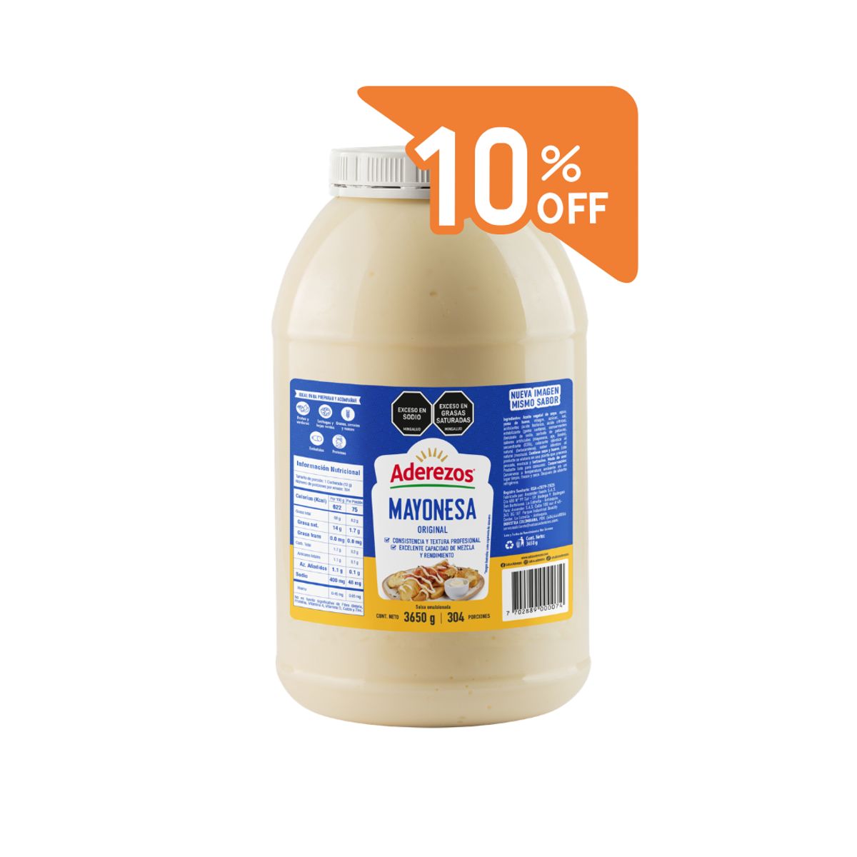 10X Mayonesa Aderezos Institucional x 3650 G Pet
