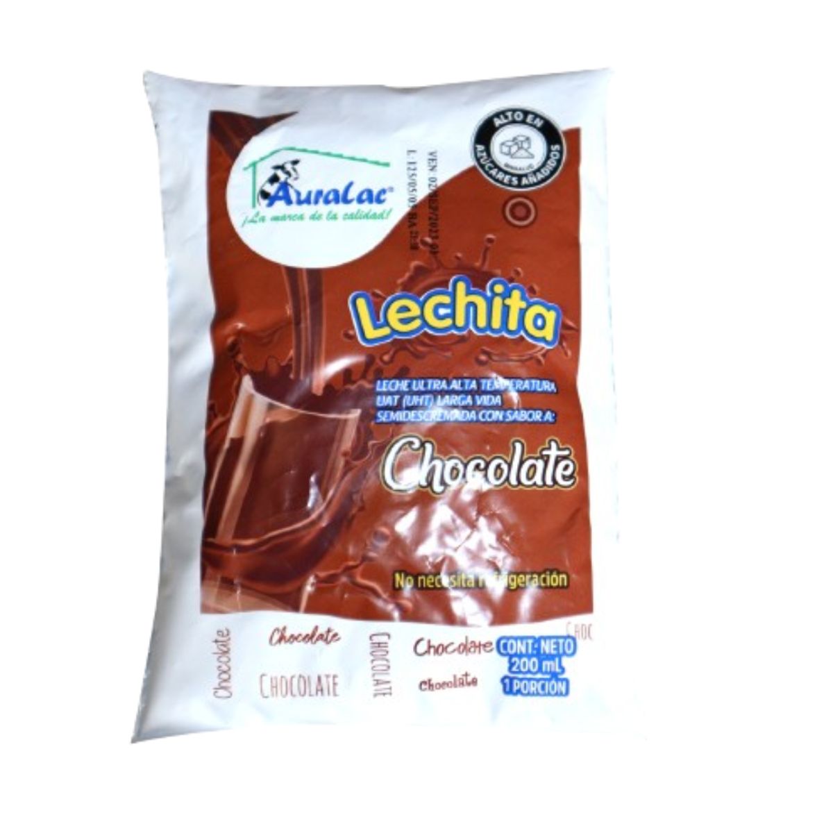 10X Leche Saborizada Chocolate UHT Auralac x 200 Ml Sixpack