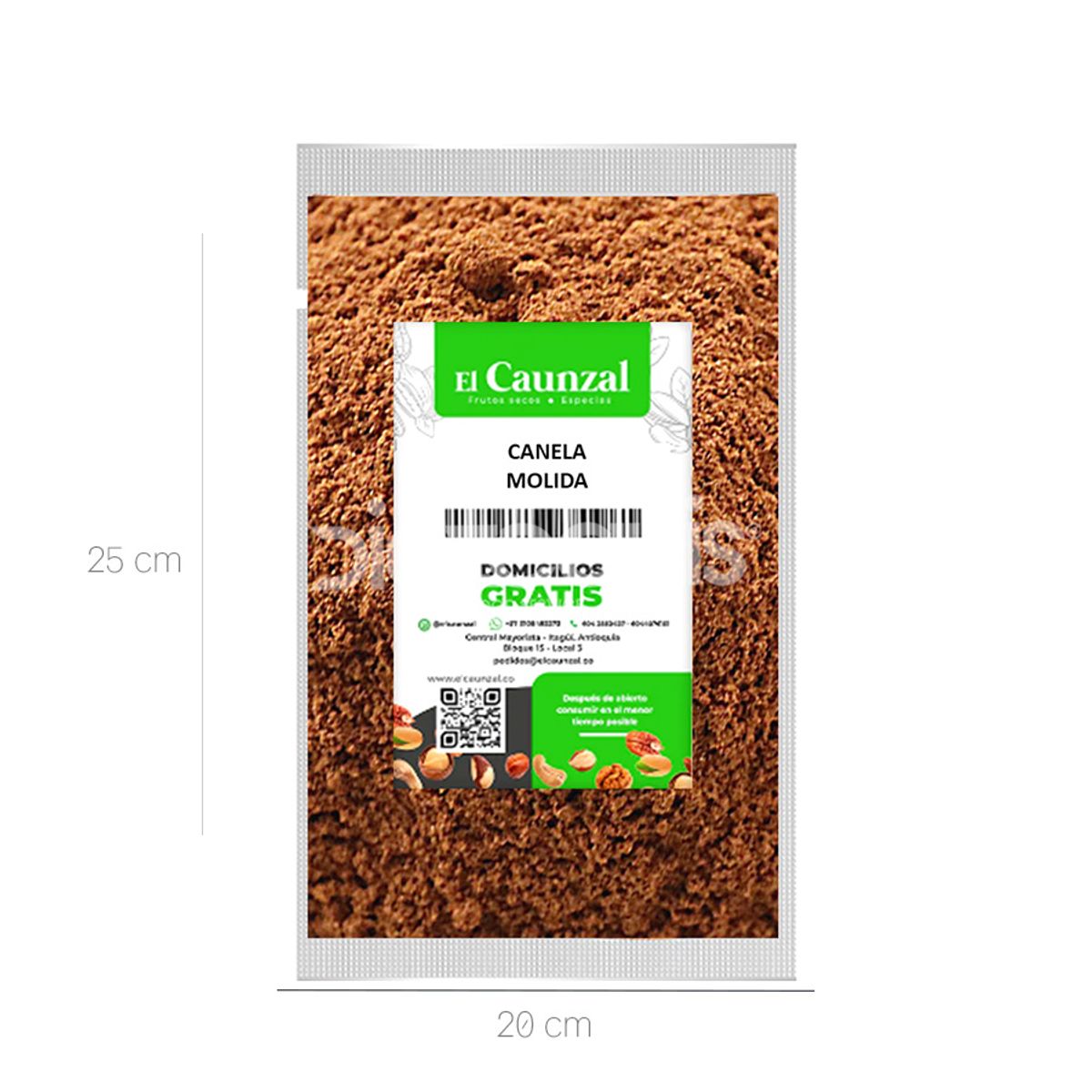 10X Canela Molida El Caunzal x 500 Gr Bolsa