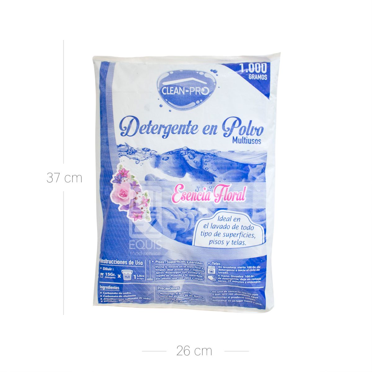 10X Detergente En Polvo Floral Clean Pro x 1000 Gr