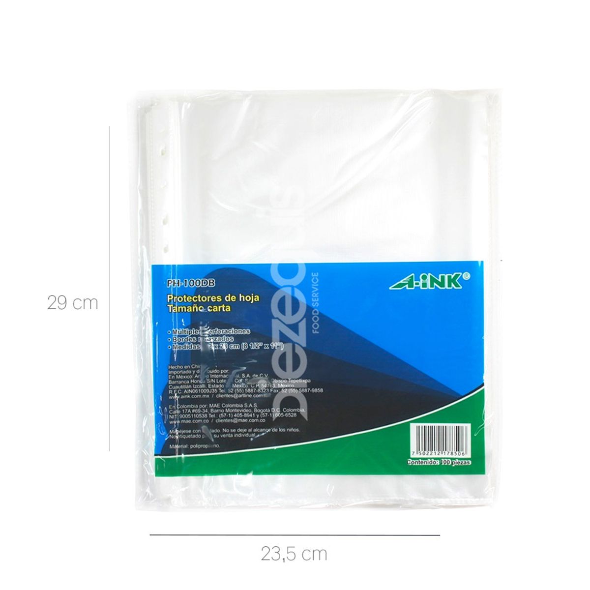 10X Bolsillo Catalogo Delgado Carta A-Ink x 100 Und