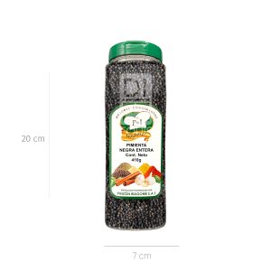 Pimienta Negra Entera PI x 410 Gr Frasco - Unidad