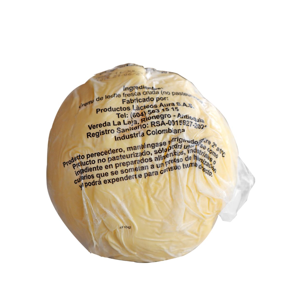 10X Mantequilla Auralac SIN Pasteurizar x 500 Gr