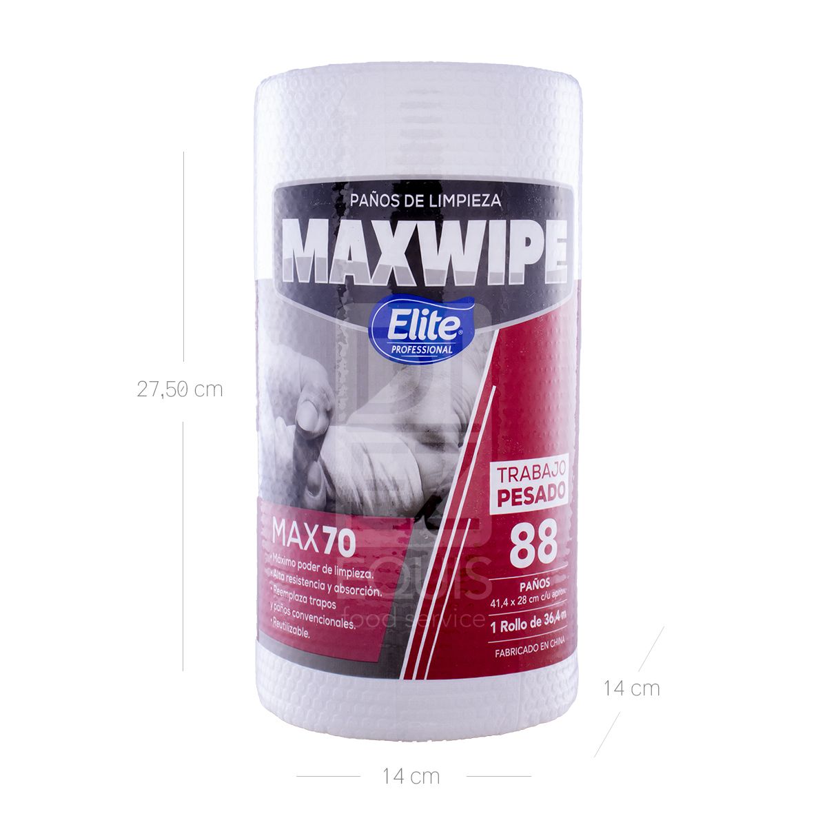 10X Limpión Multiusos X70 Blanco Maxwipe 40959 (15014) x 88 Paños Rollo