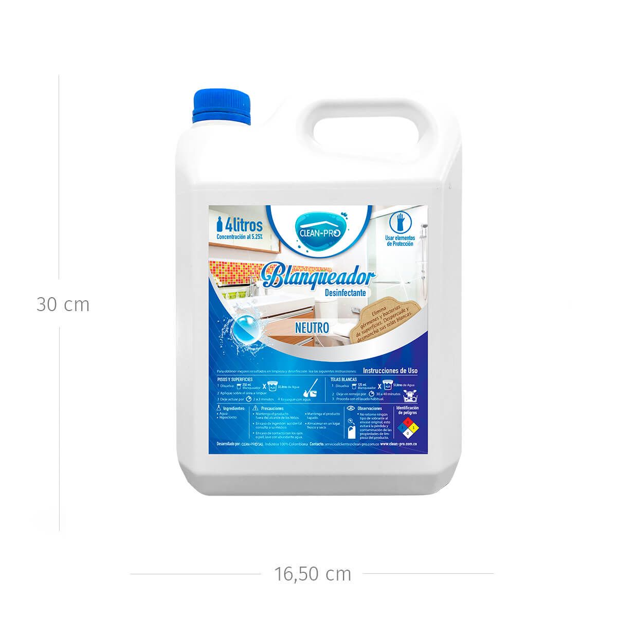 10X Blanqueador Clean Pro Al 5.25% x 4000 Ml Galón