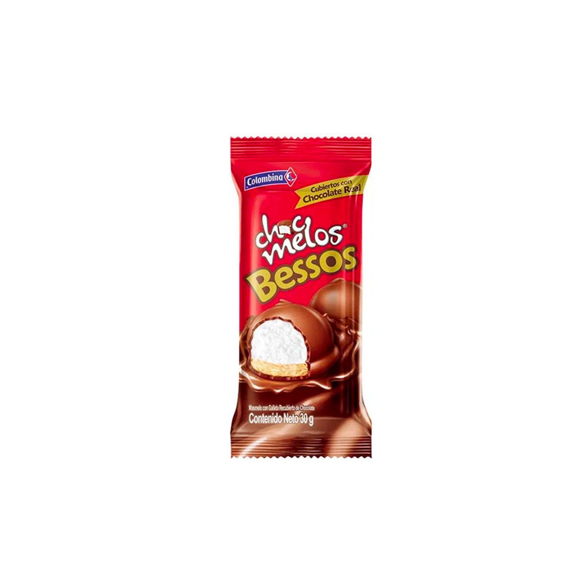 10X Chocmelos Bessos Colombina x 30 Gr x 96 Unidades