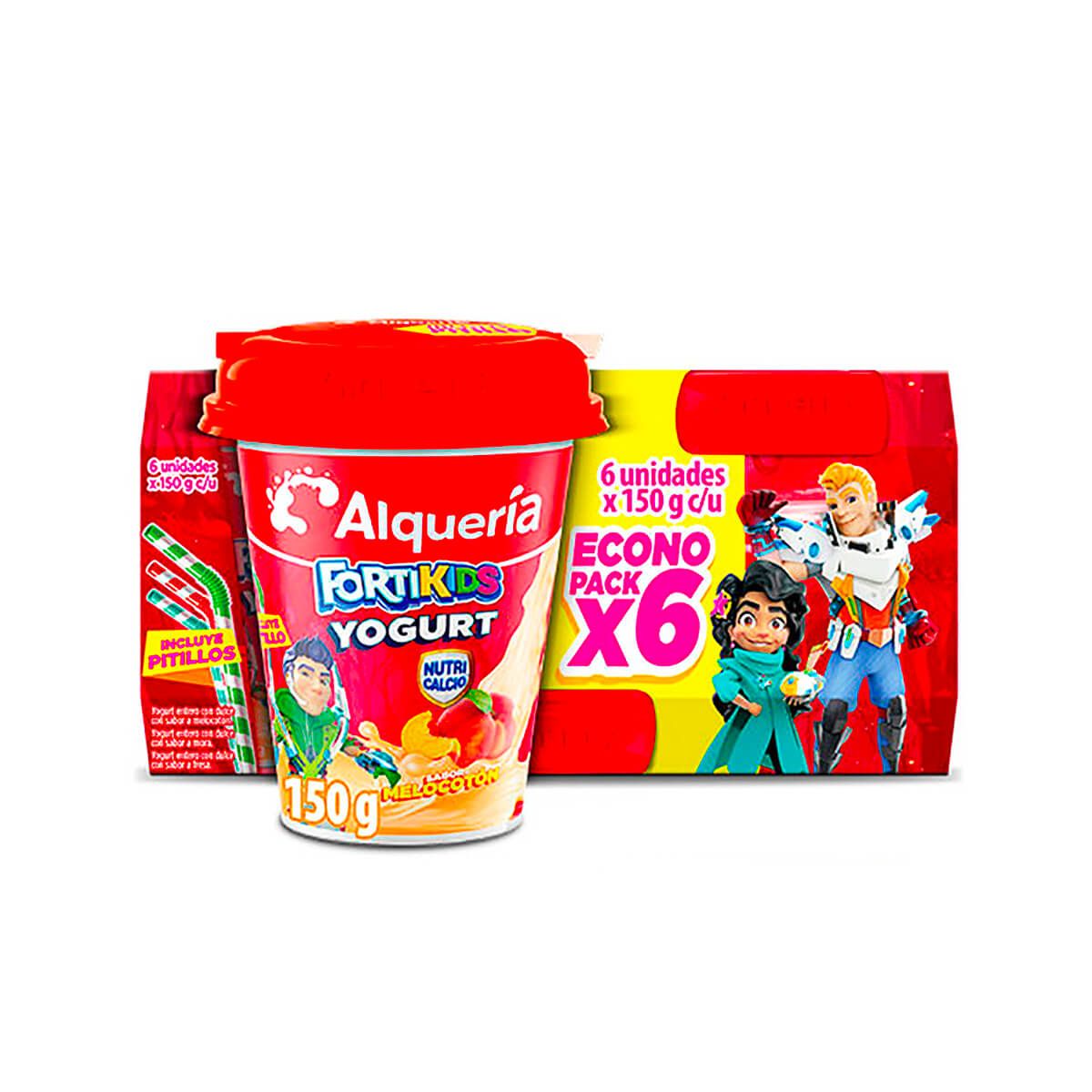 10X Yogurt Fortikids Surtido Alquería x 6 Und x 150 Gr Vaso