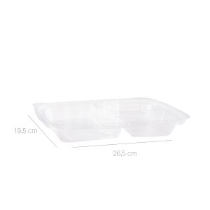 Tapa de Plato Plástico 3 División x 100 Unid CAJA - Caja