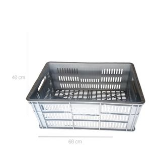 Canastilla Líneas 60 x 40 x 25 Cm Gris - Unidad