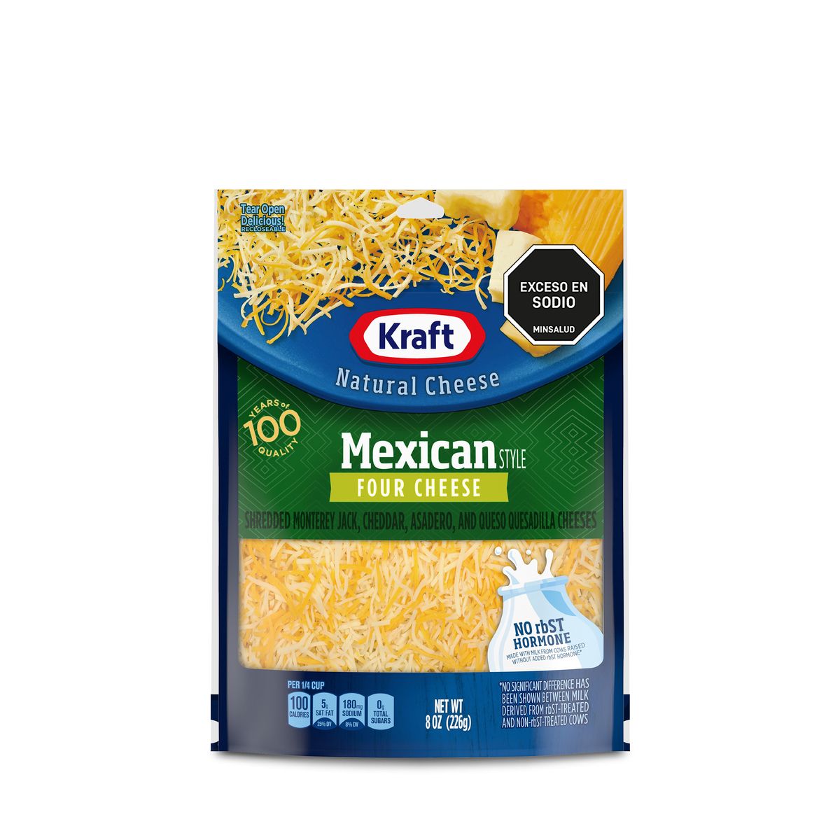 10X Queso Mexicano Kraft Rallado x 226 Gr