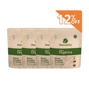 Lleve Paca x 4 Und Azúcar Orgánica Manuelita x 3000 Gr Con 12% Descuento - Bolsa