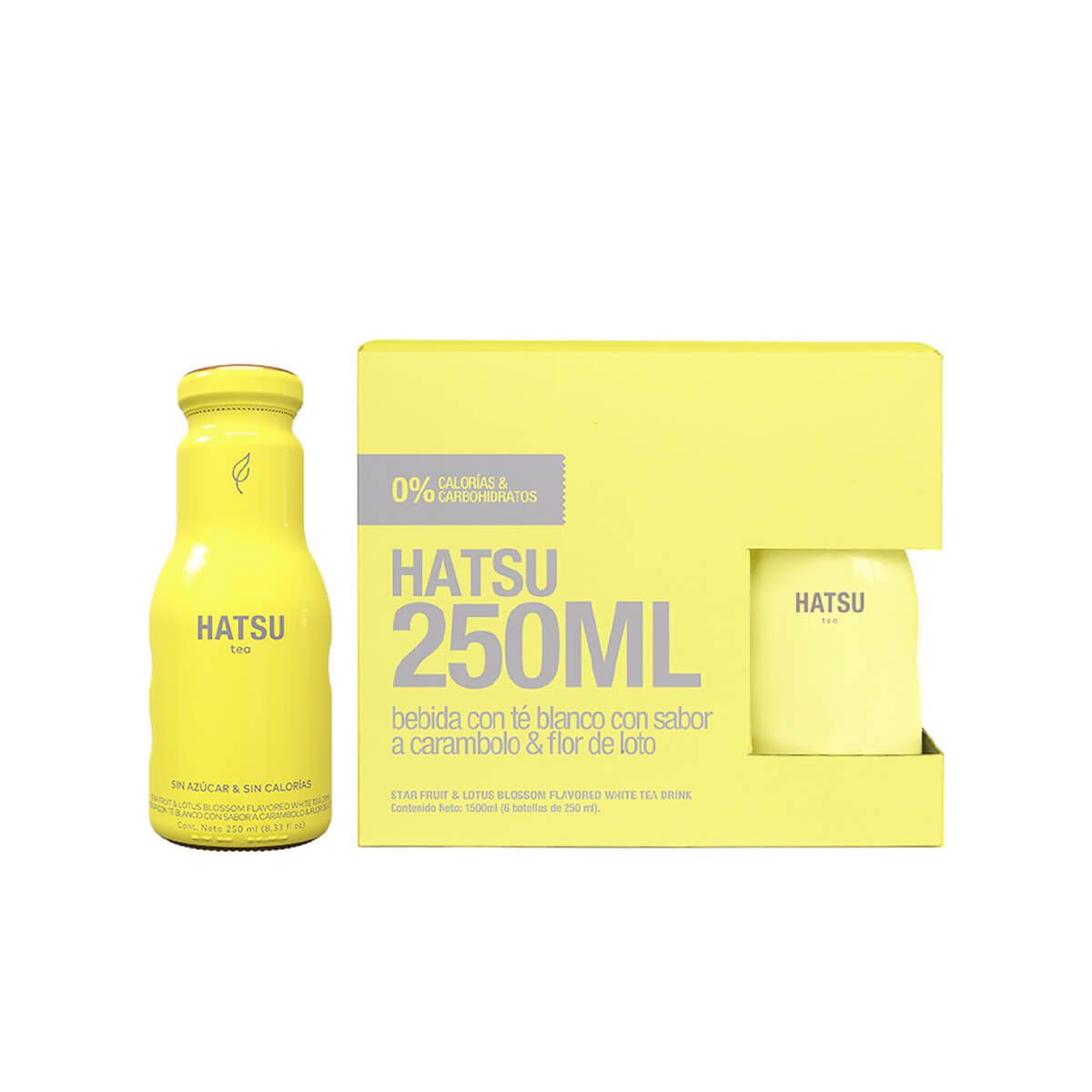 10X Té Hatsu Amarillo x 6 Und x 250 Ml Botella
