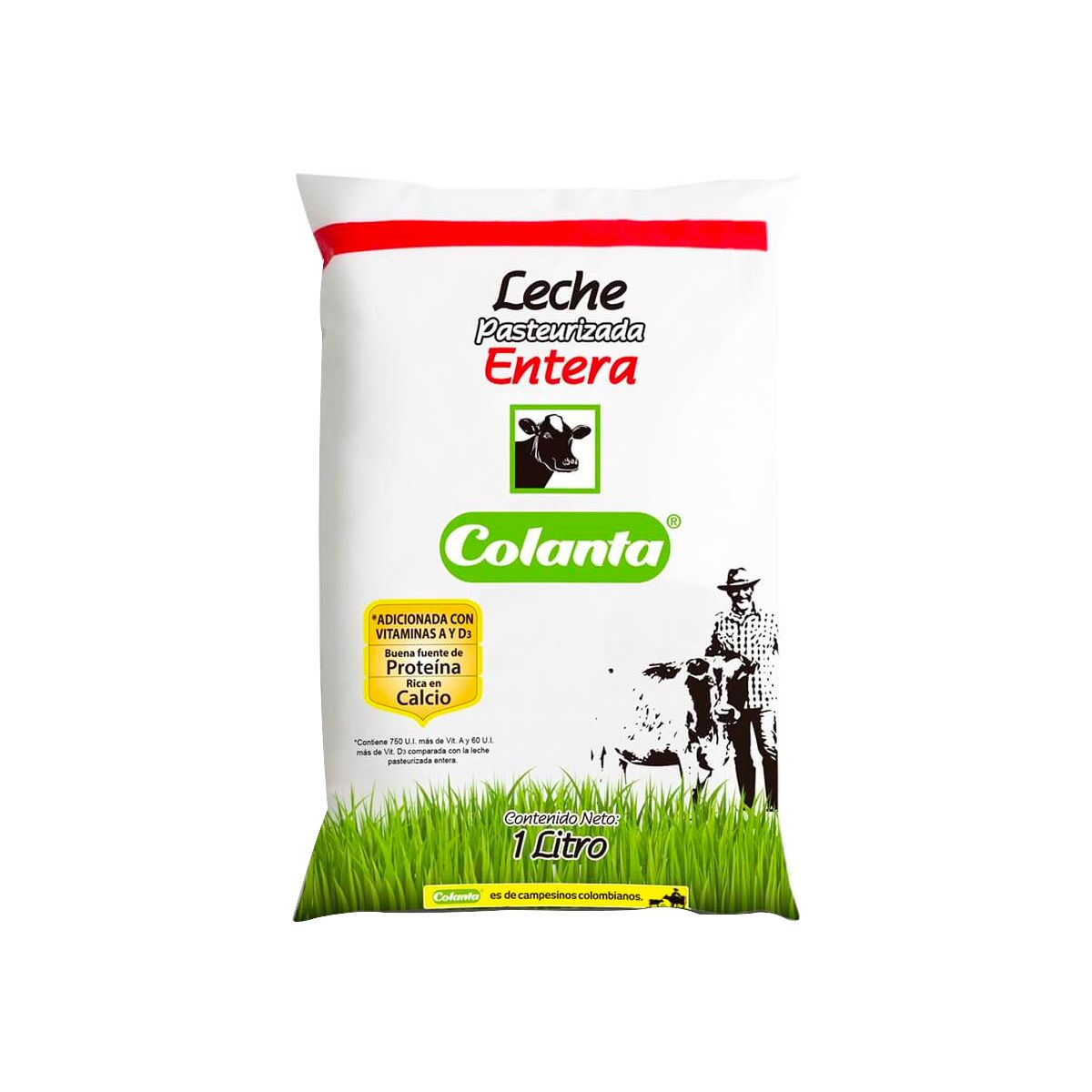 10X Leche Fresca Entera Colanta x 1000 Ml Bolsa