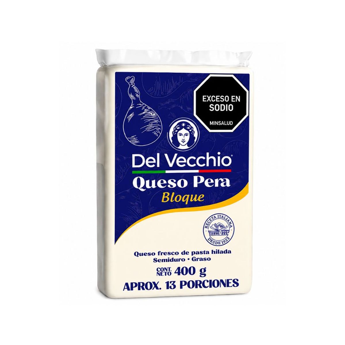 10X Queso Pera Del Vecchio x 400 Gramos Bloque
