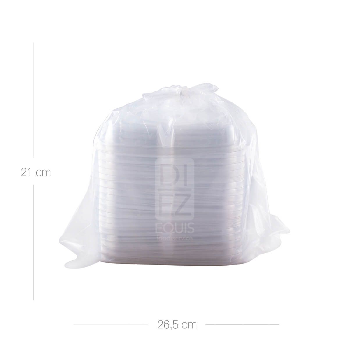 10X Tapa de Plato Plástico 3 División x 100 Unid CAJA