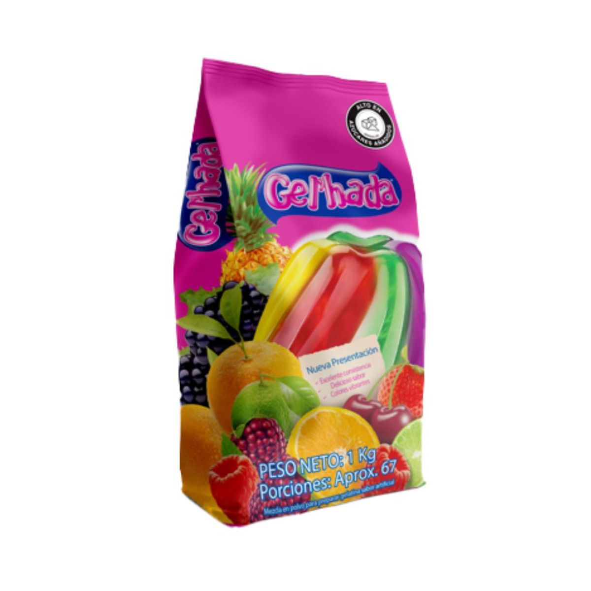 10X Gelatina Limón Gel hada x 1000 Gr Bolsa