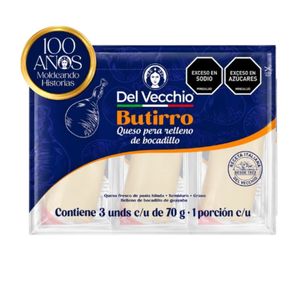 Queso Butirro Del Vecchio x 70 Gramos x 3 Und (Individual) - Unidad