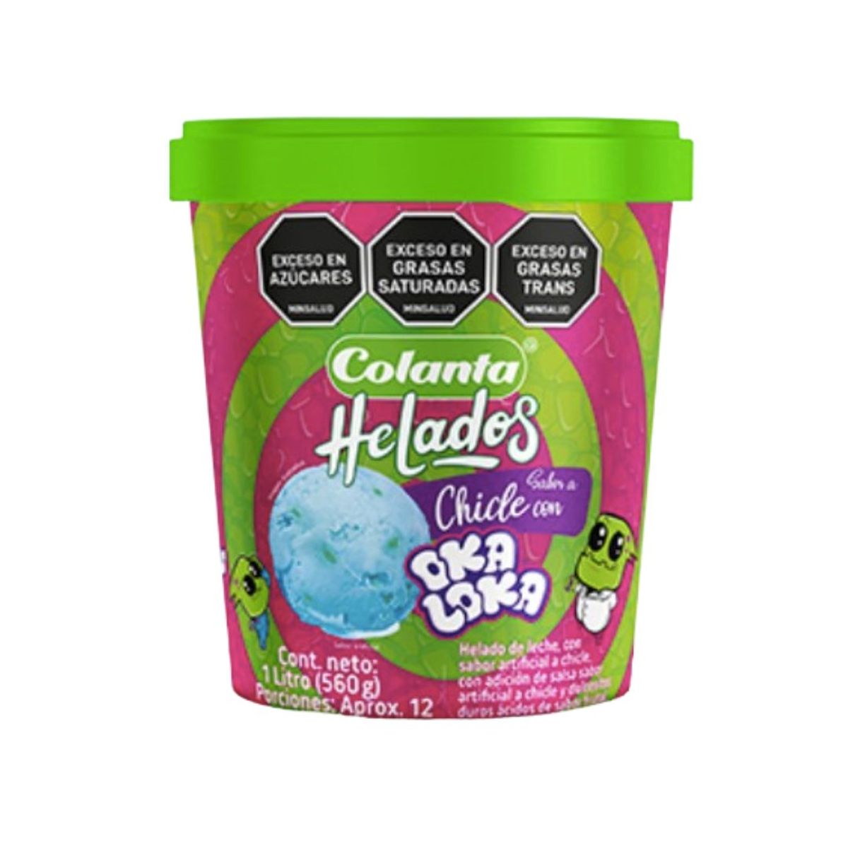10X Helado Colanta Chicle x 1 Litros Neto 500 Gr