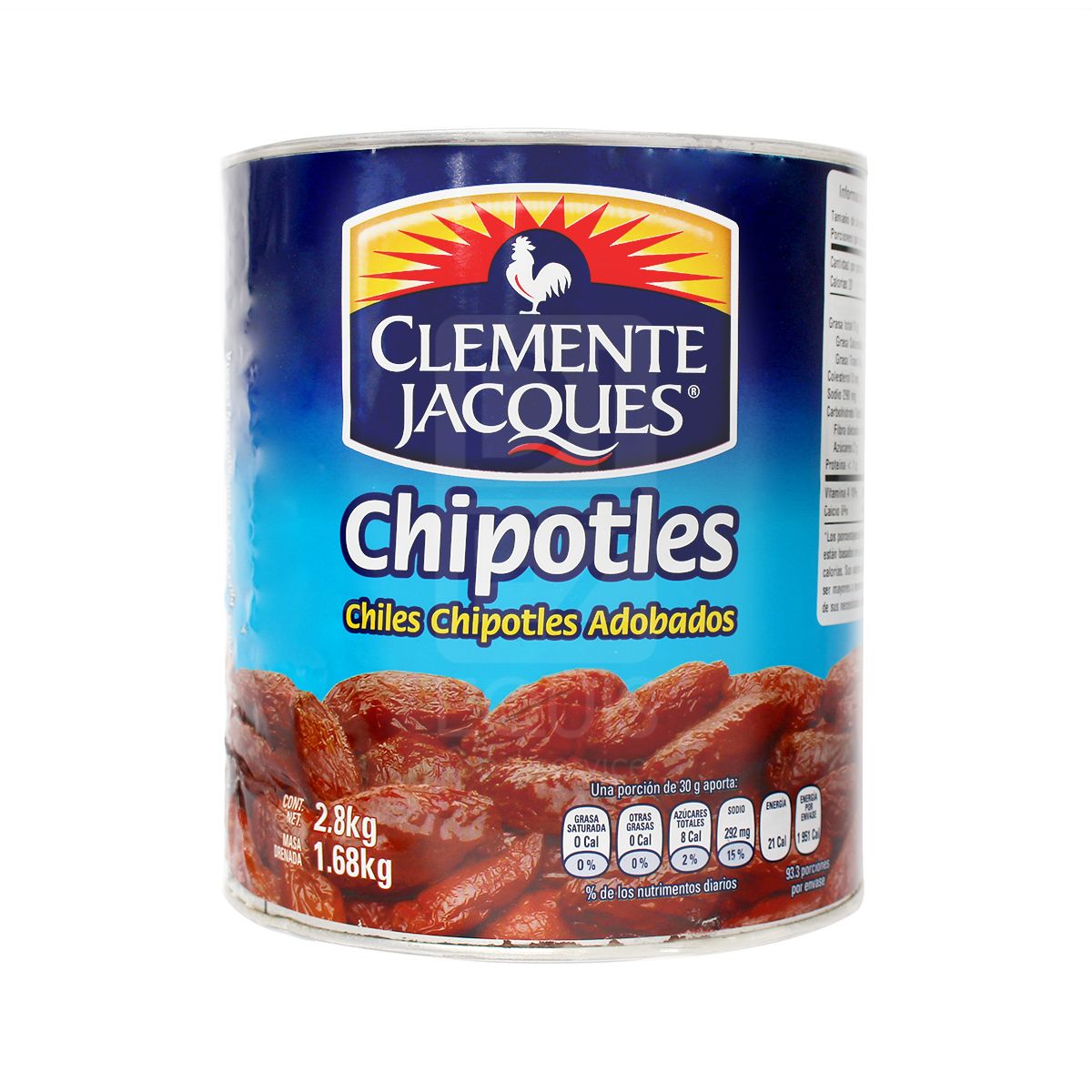 10X Chiles Chipotles Clemente Jacques x 2800 G Lata