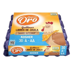 Huevos Oro Rojo AA KOSHER  Cubeta x 30 Und Cartón - Caja
