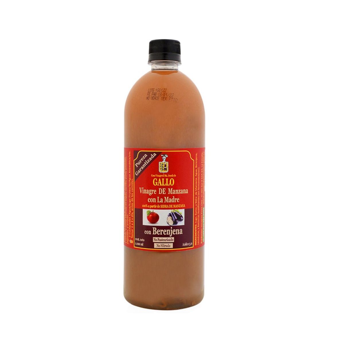 10X Vinagre De Manzana con Berenjena Gallo x 1000 Ml