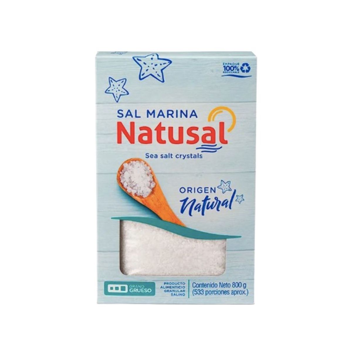 10X Sal Marina Natusal x 800 Gr