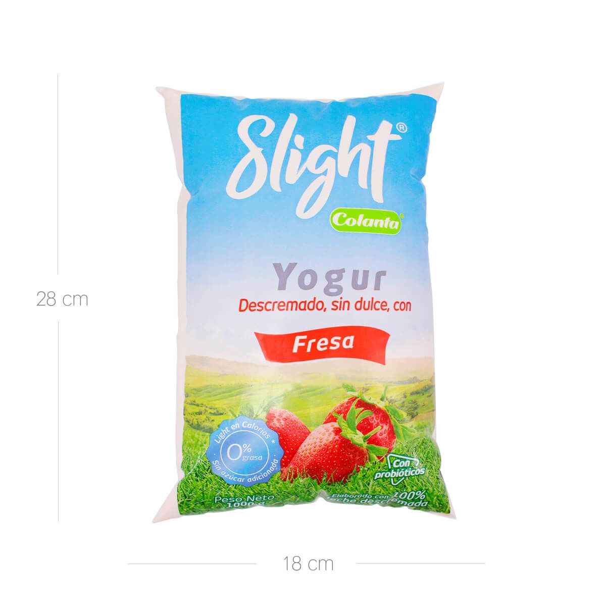 10X Yogurt Slight Fresa Colanta x 1Lt