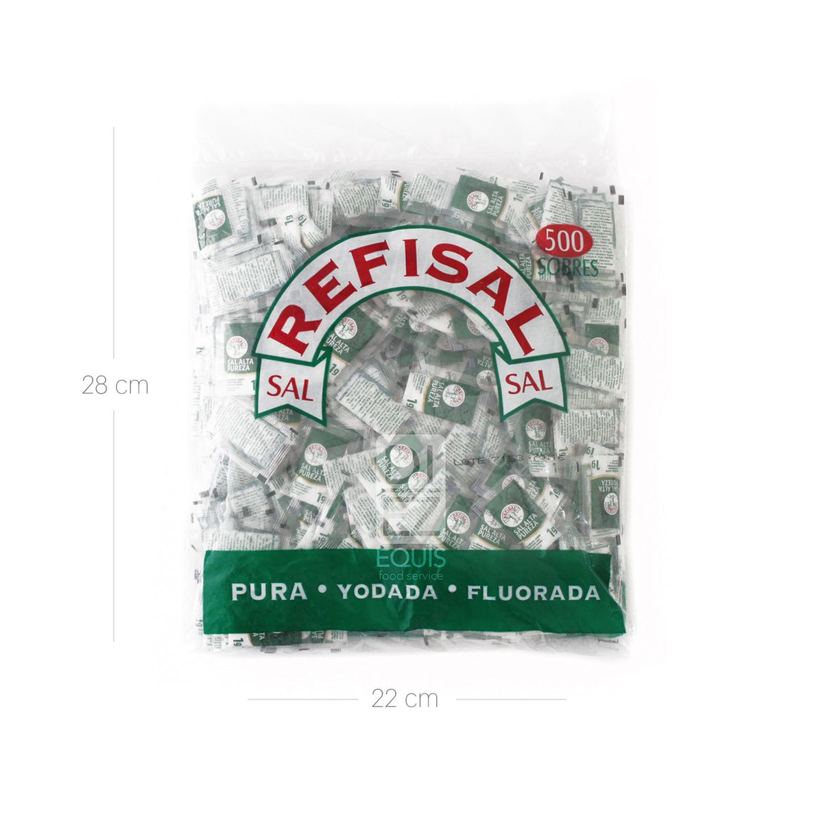 10X Sal Sobre Refisal 1 Gr x 500 Und