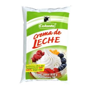Crema De Leche UHT Colanta x 870 Gr Bolsa - Unidad
