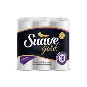 Papel Higienico Suave Gold Triple Hoja Blanca 30109 x 32 Mtrs x 12 Rollos - Paquete