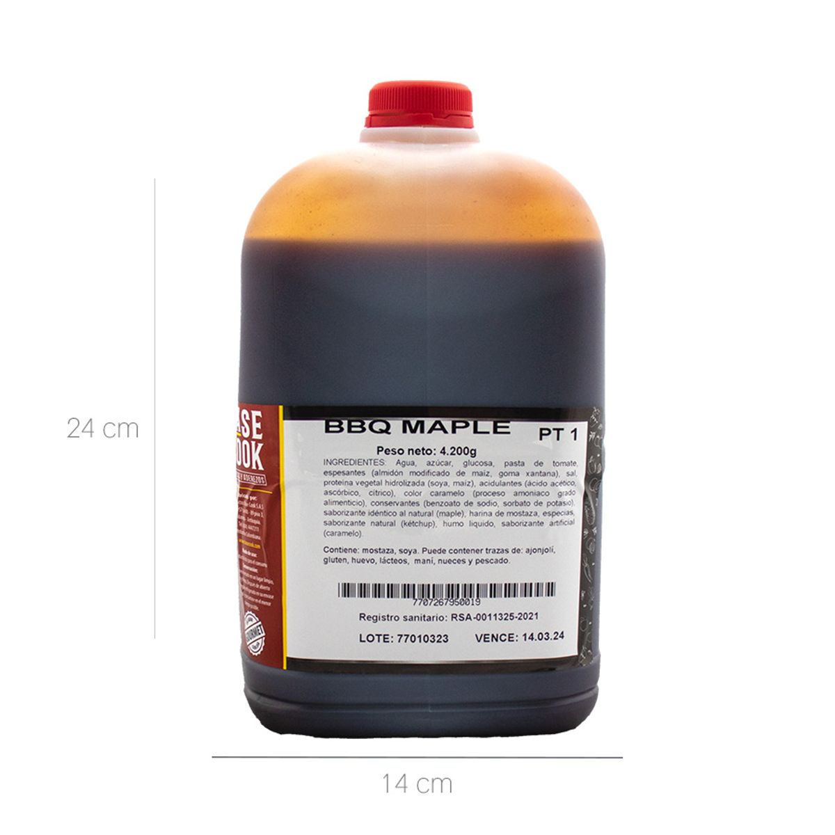 10X Salsa BBQ Maple Base Cook Galon x 4000 G Pet