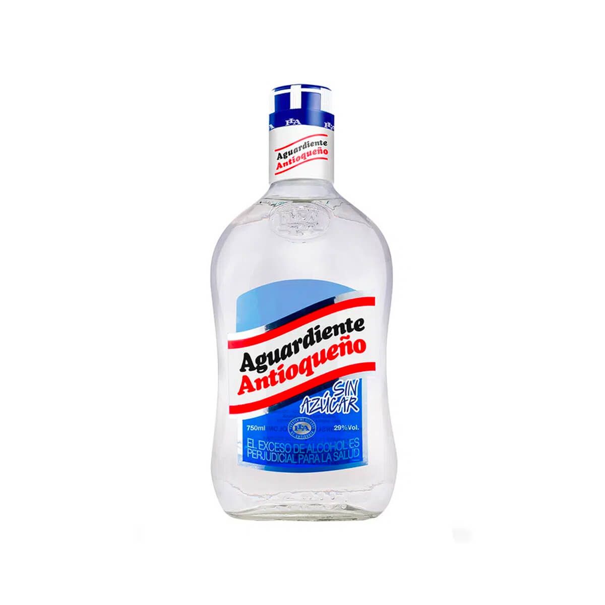 10X Aguardiente Antioqueño Sin Azúcar Tapa Azul x 750 Ml