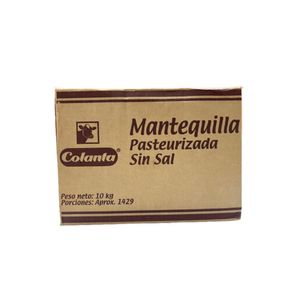 Mantequilla Colanta Sin Sal x 10 Kg Caja - Caja