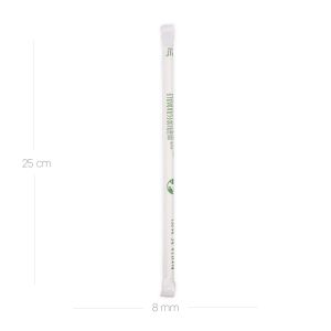 Pitillo de Papel Biodegradable Blanco 8x250mm x 200 Bolsa - Bolsa