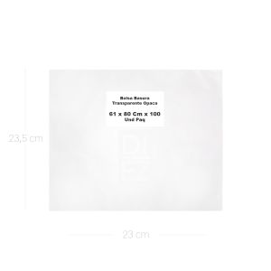 Bolsa Basura Transparente Opaca  61 x 80 Cm  x 100 Und Rollo - Paquete